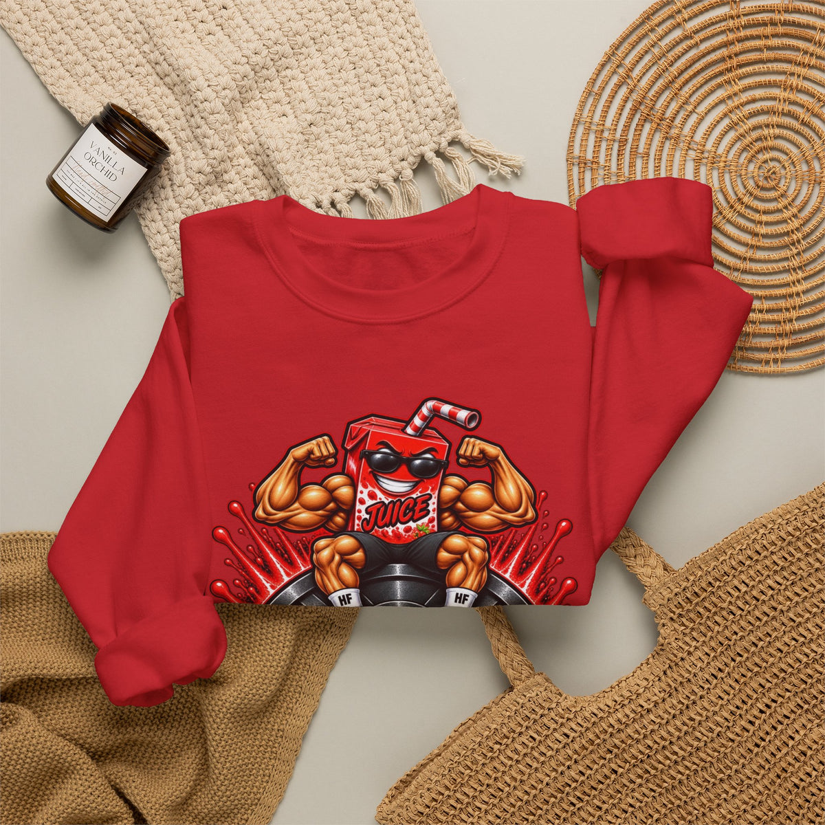 Holsclaw Fitness Crewneck Sweatshirt — Train Hard, Stay Juiced Gym Pullover