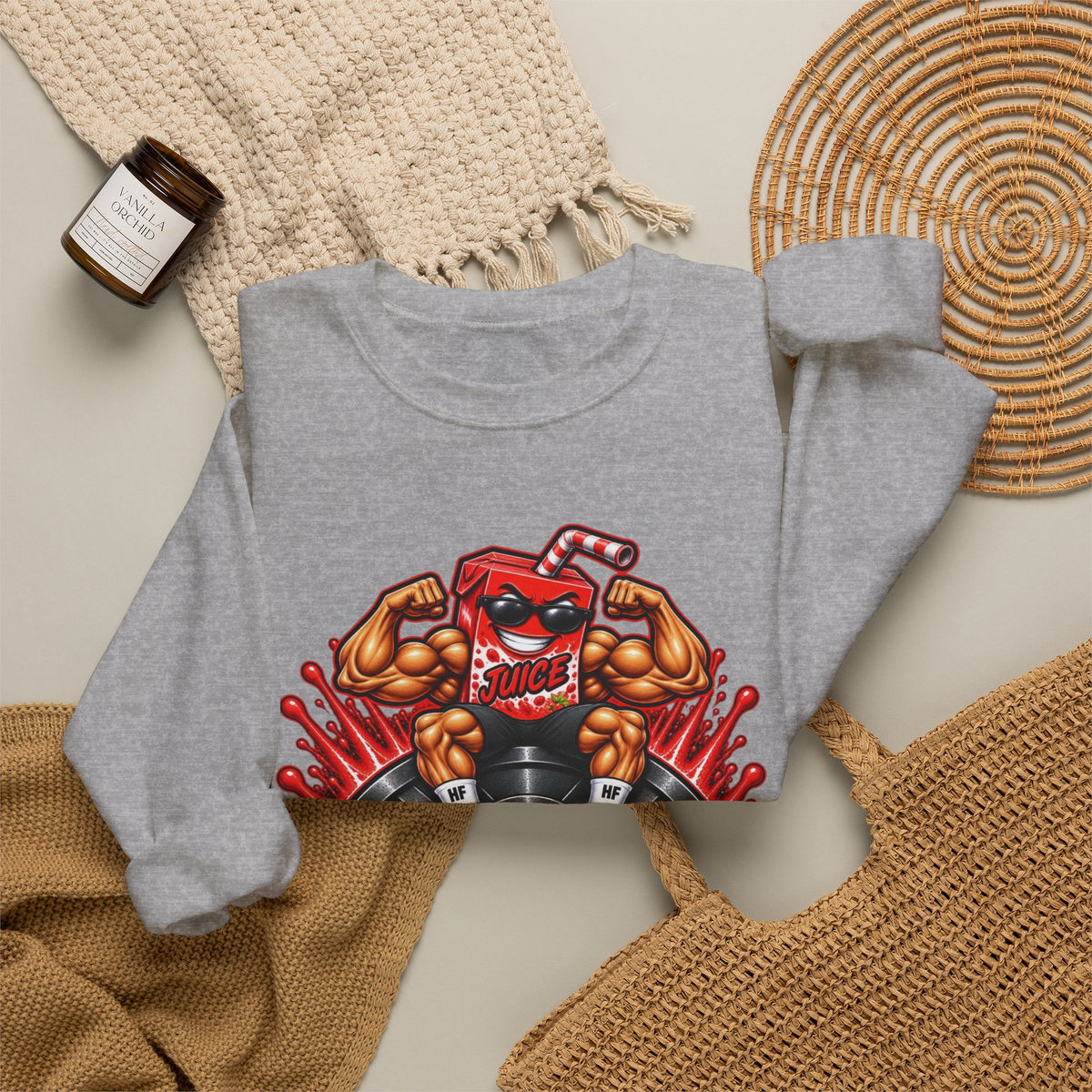Holsclaw Fitness Crewneck Sweatshirt — Train Hard, Stay Juiced Gym Pullover