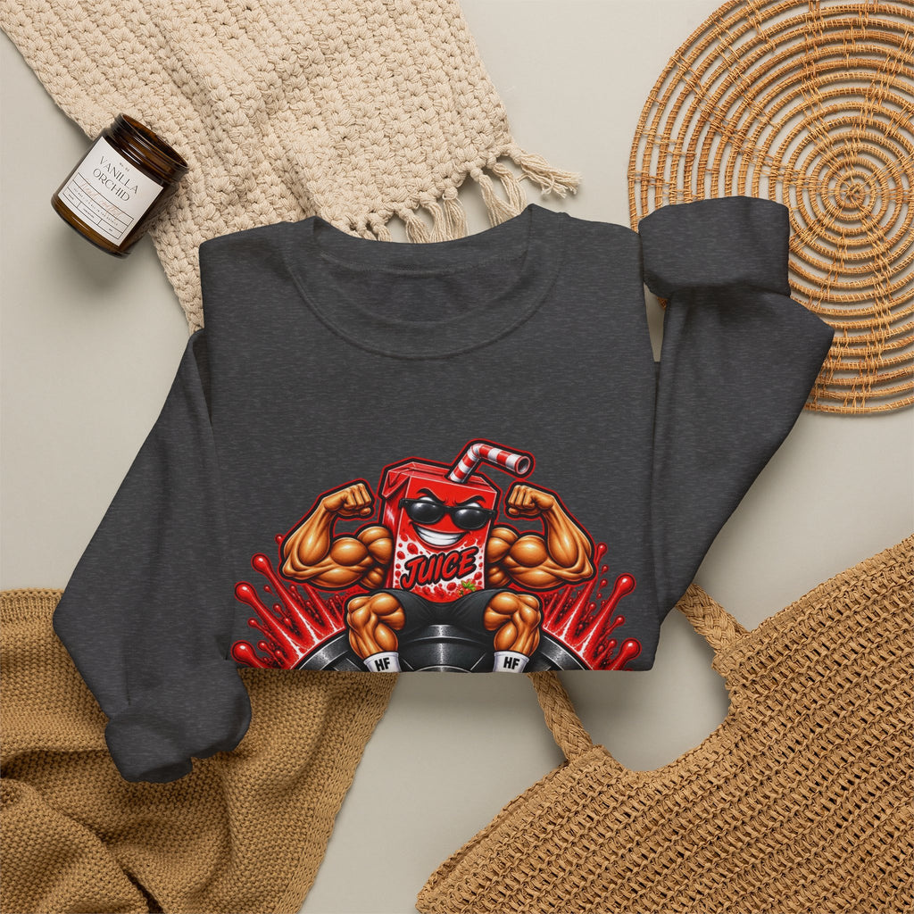 Holsclaw Fitness Crewneck Sweatshirt — Train Hard, Stay Juiced Gym Pullover